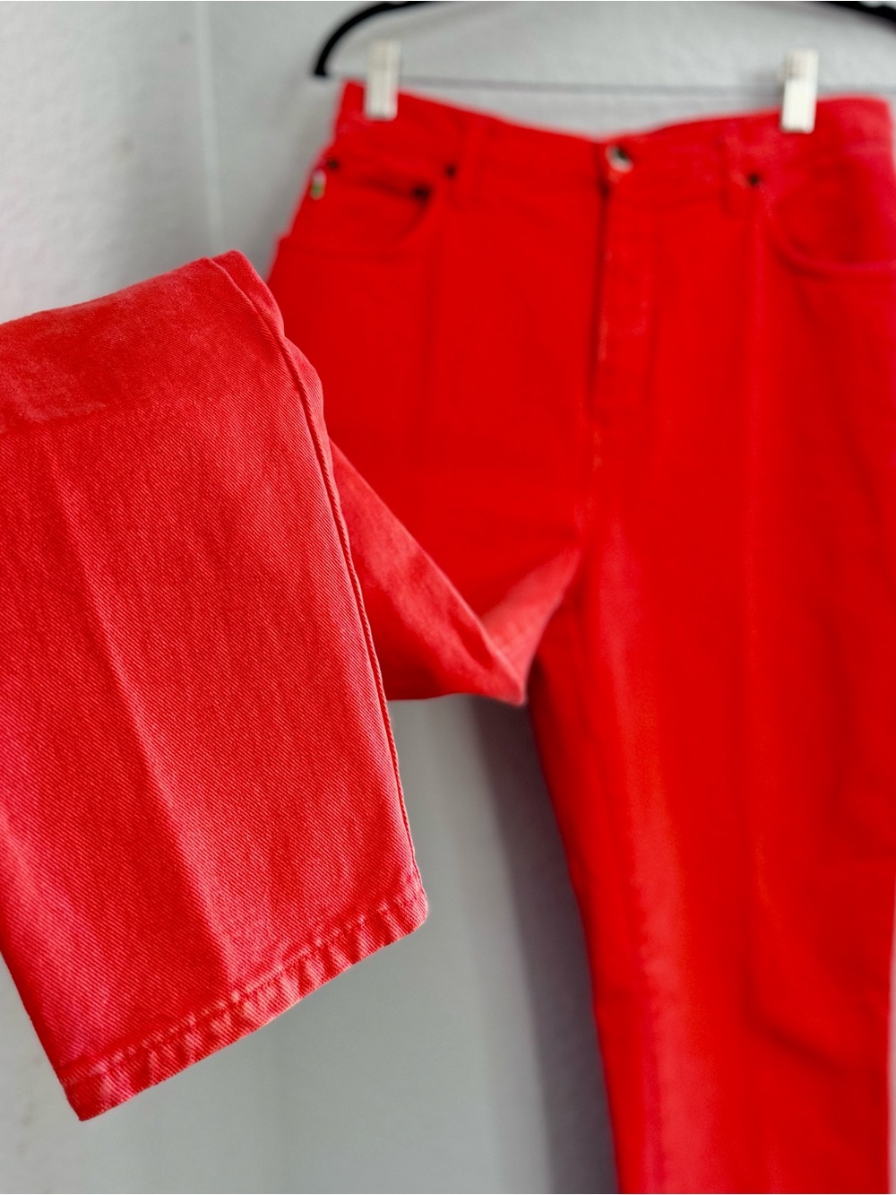 Moschino High-Rise Red Women's Jeans